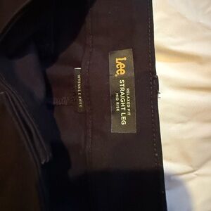 Lee Mid-Rise Straight Leg Pants in Dark Brown